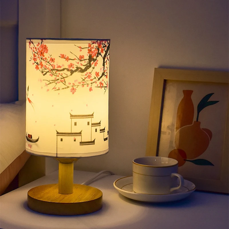 Desk Setup White - Lampy stołowe LED Dekoracja Kwiat śliwy