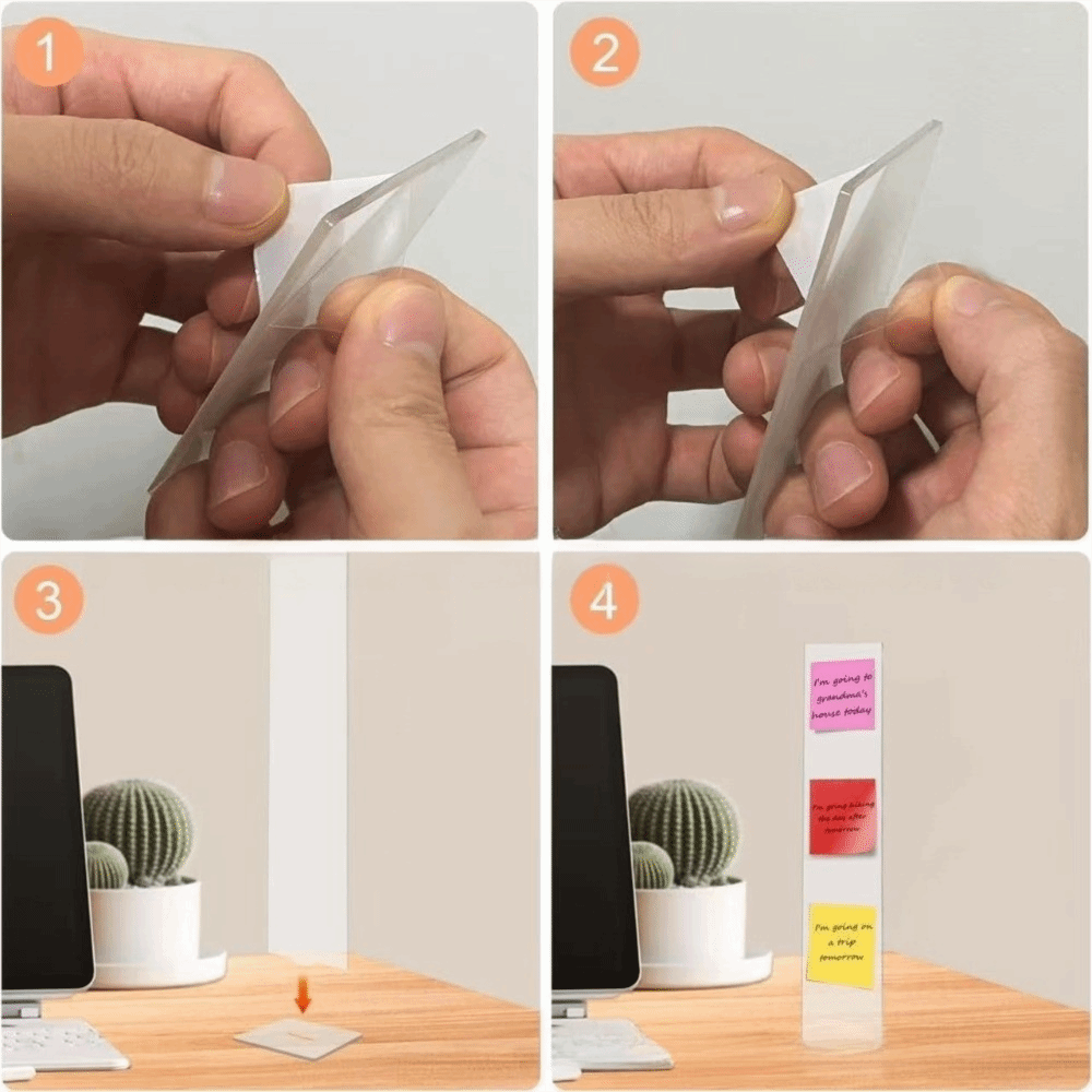 Sticky Memo Holder - Akrylowa tablica na notatki, odłączany przezroczysty