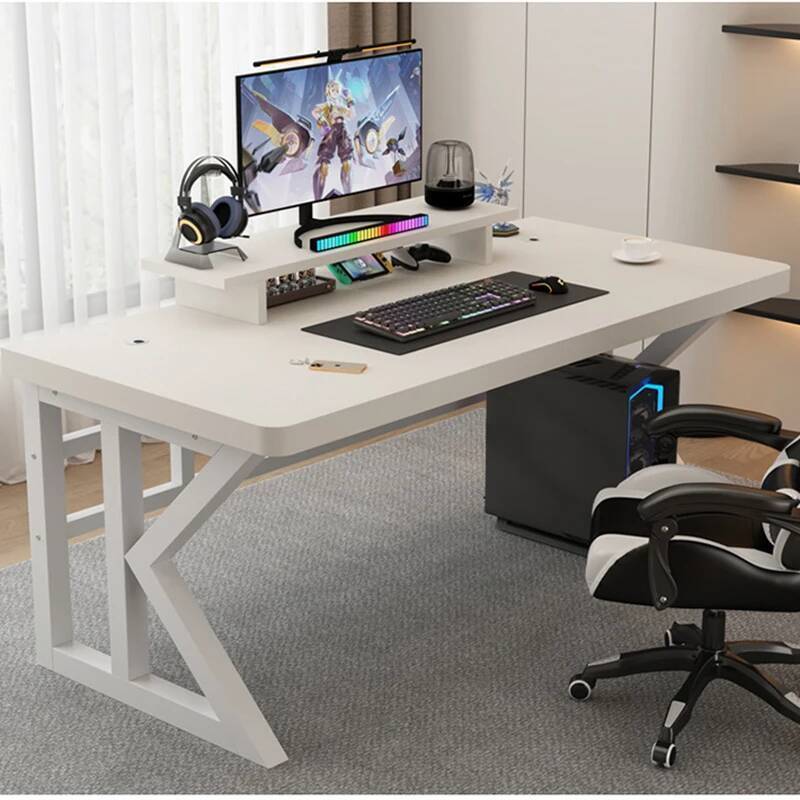 Desk Setup Laptop And Monitor - Biurko gamingowe w kształcie litery L,