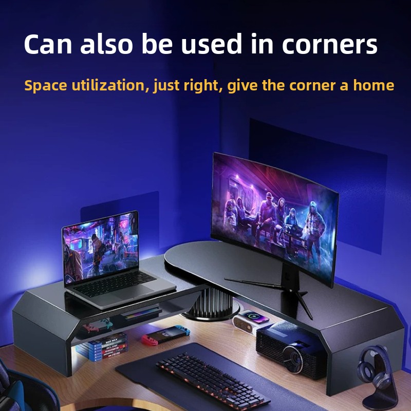 Desk Setup Laptop And Monitor - Podstawka pod dwa monitory do gier,