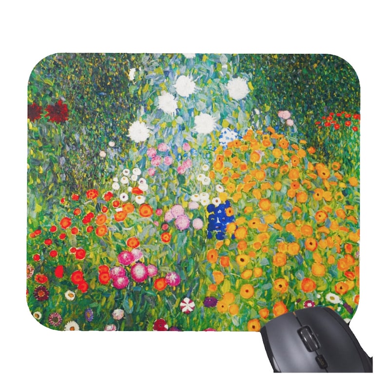 Desk Setup Accessories Aesthetic - Podkładka pod mysz Gustav Klimt Kwiaty