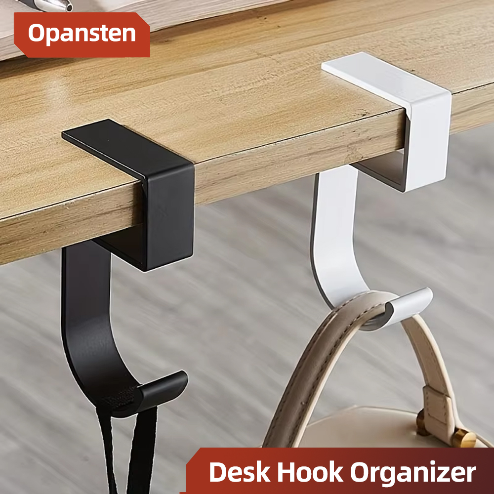 Desk Setup Black And White - Aluminiowy organizer na biurko z antypoślizgową