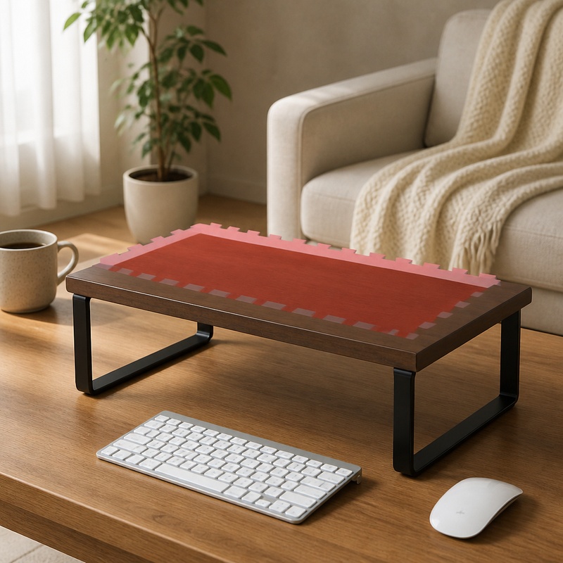 Desk Setup Pegboard - Regulowany stojak na monitor z przegrodą