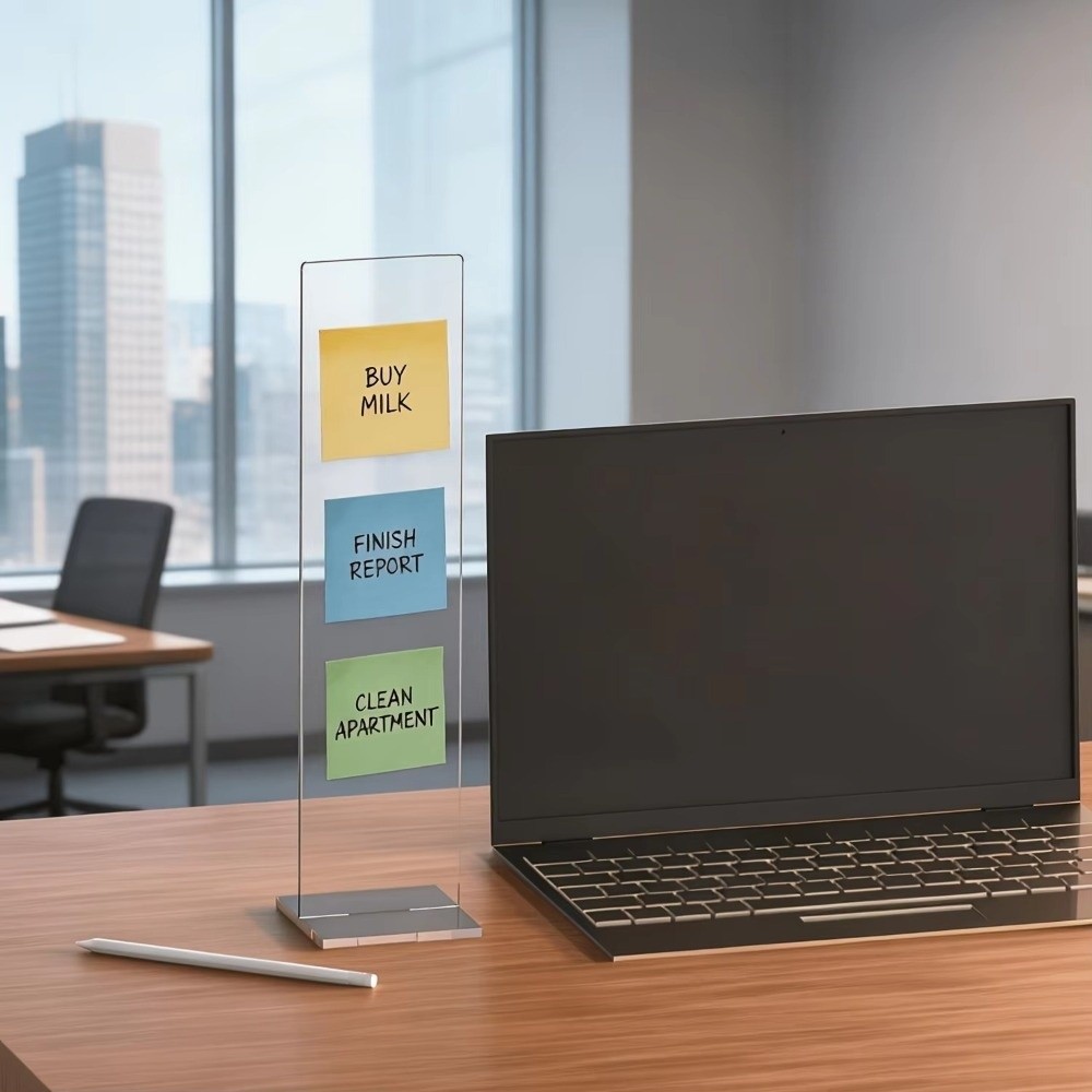 Akrylowa tablica na notatki, o – Sticky Memo Holder recenzja i cena