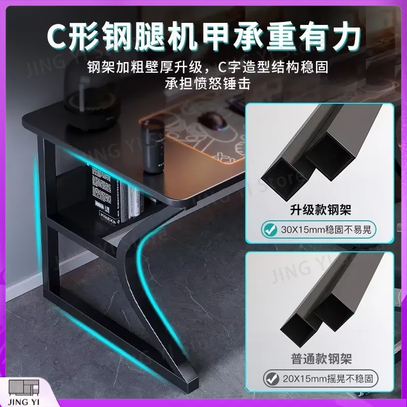 Czarne biurko gamingowe do e-s – Desk Setup Black And Wood recenzja i cena