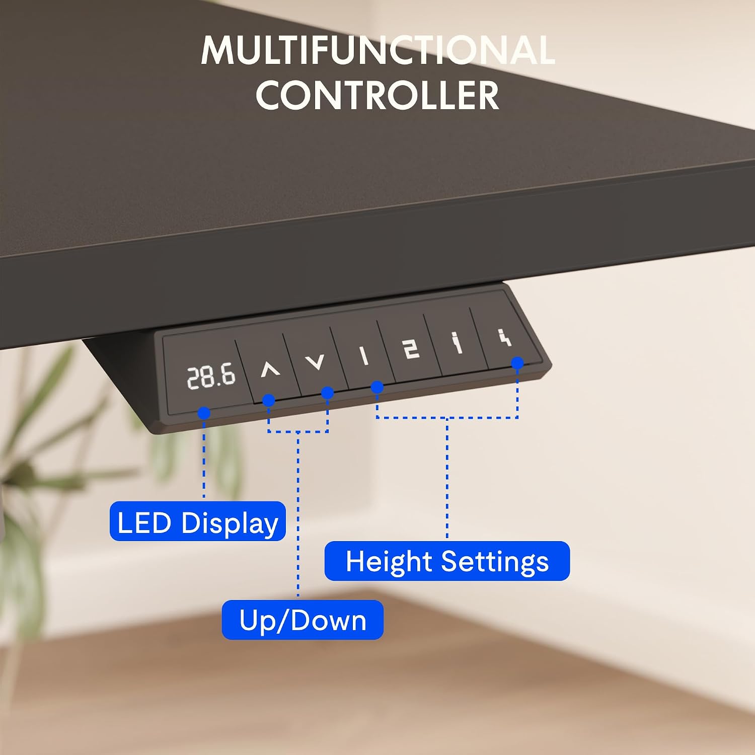 Elektryczne biurko stojące FLE – Desk Setup Black And Wood recenzja i cena