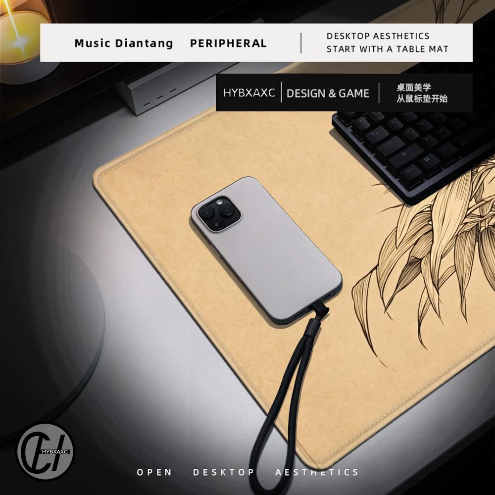 Podkładka pod mysz HYBXAXC Bam – Desk Setup Beige recenzja i cena
