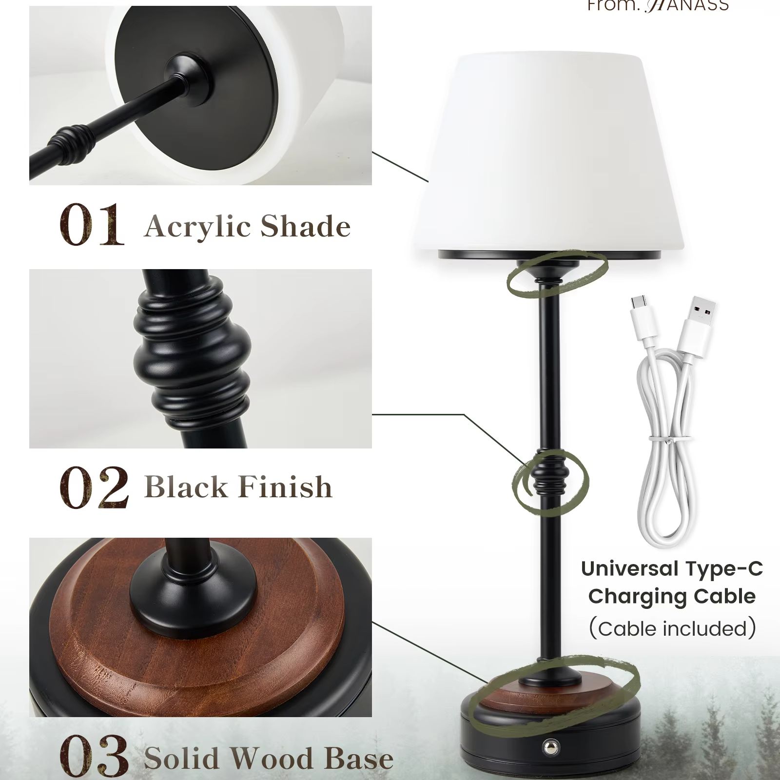 Bezprzewodowe lampki stołowe,  – Desk Setup Light recenzja i cena