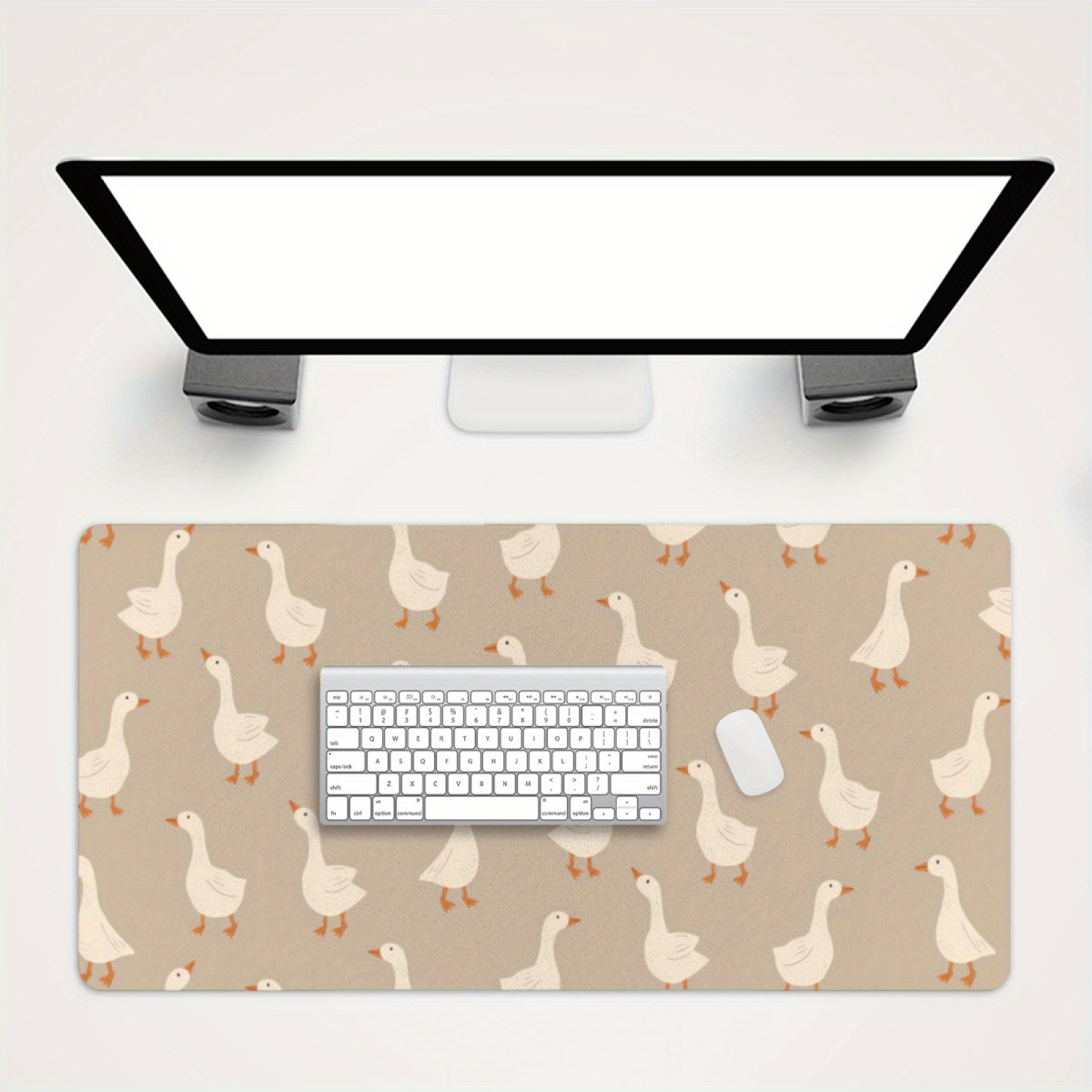 Podkładka na biurko z wzorem s – Desk Setup Beige recenzja i cena