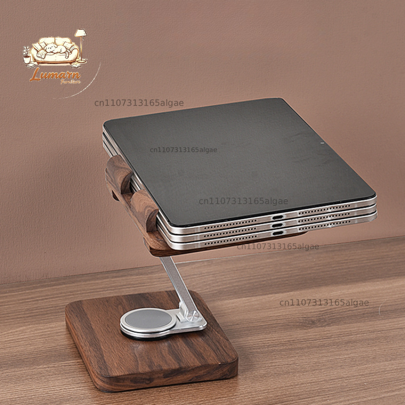 Podstawka pod iPad z drewna or – Desk Setup Black And Wood recenzja i cena