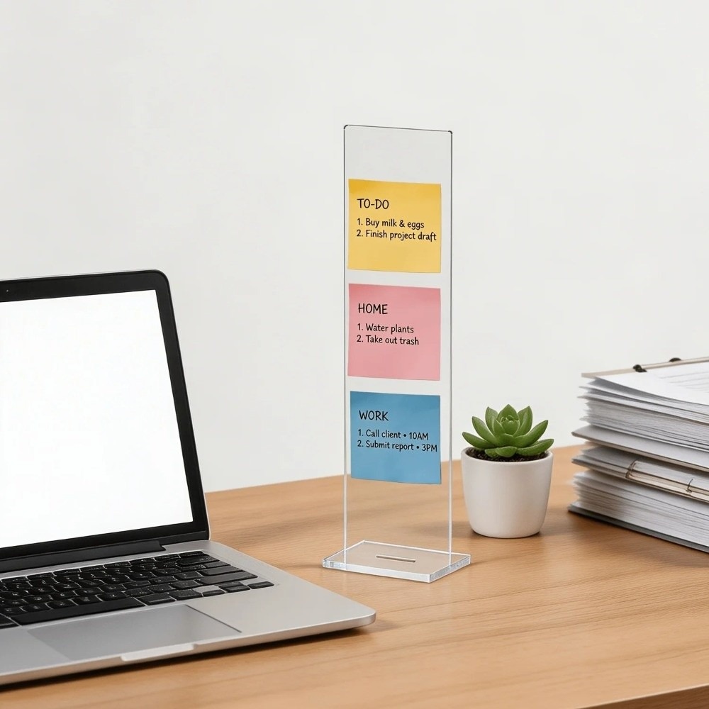 Akrylowa tablica na notatki, p – Sticky Memo Holder recenzja i cena
