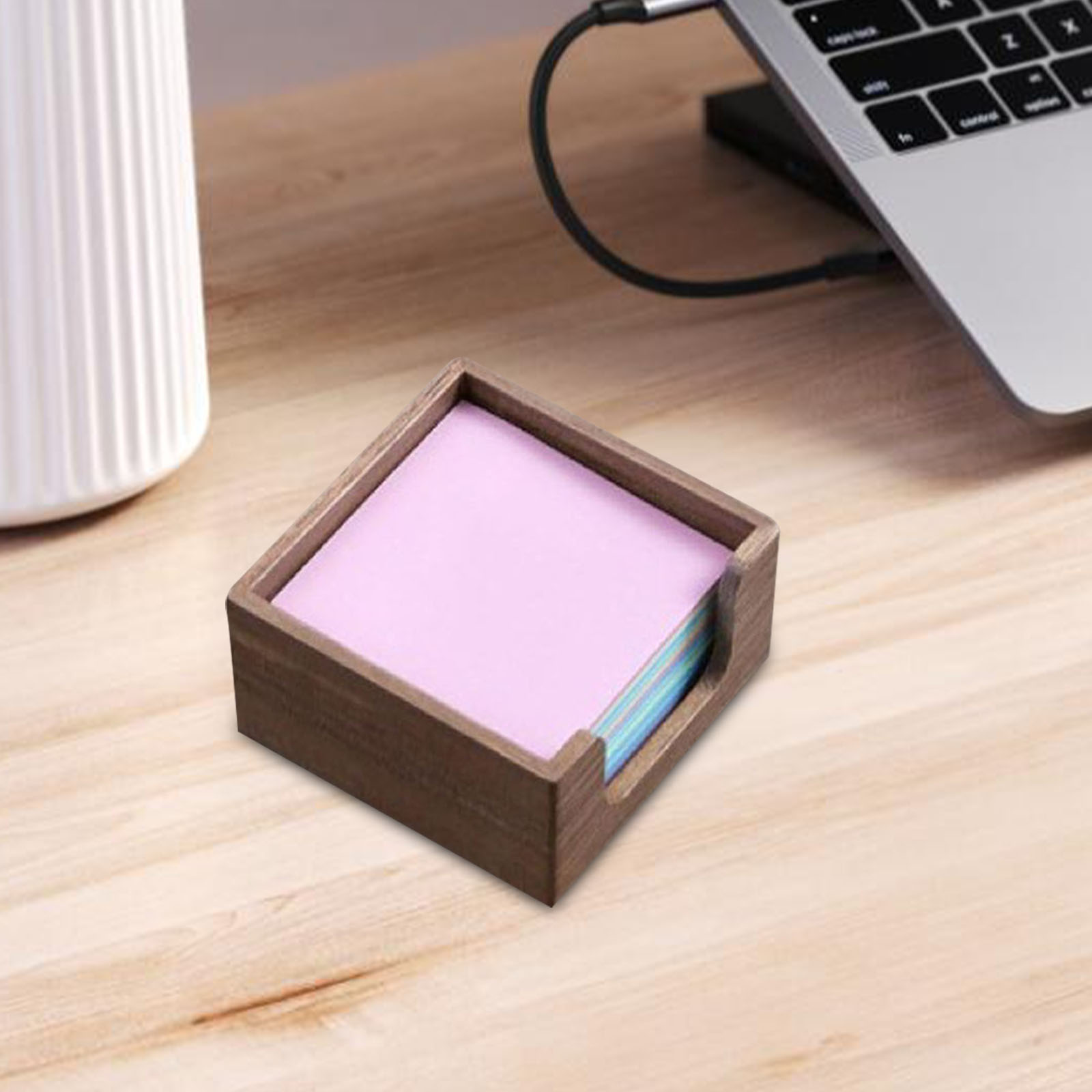 Drewniany pojemnik na karteczk – Sticky Memo Holder recenzja i cena