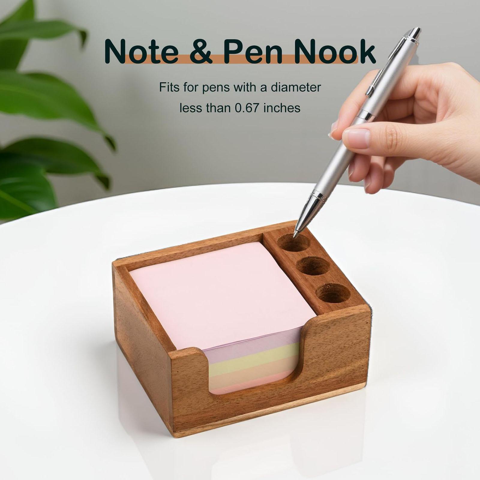 Drewniany pojemnik na karteczk – Sticky Memo Holder recenzja i cena