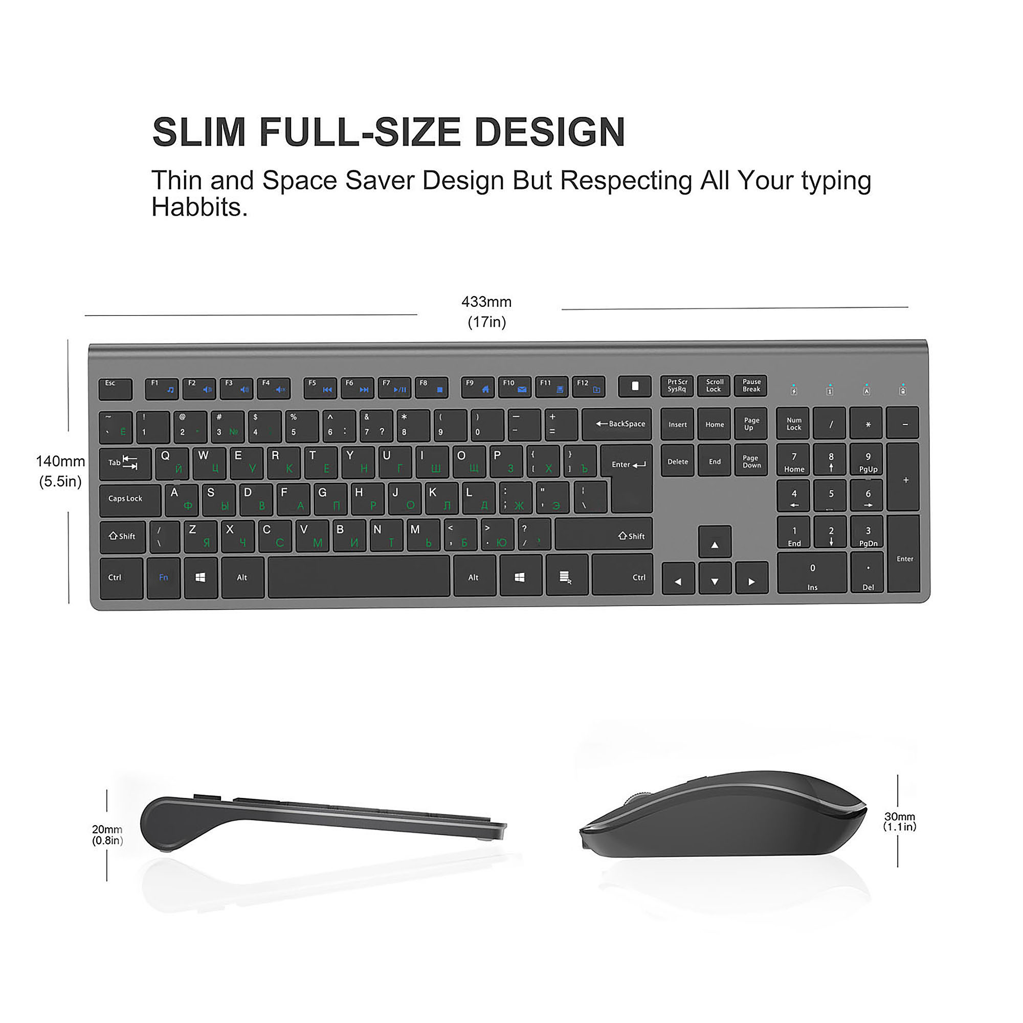 2.4G akumulatorowa bezprzewodo – Desk Setup Keyboard recenzja i cena