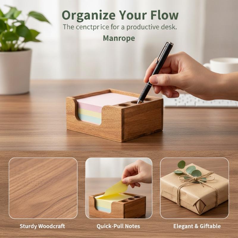 Minimalistyczny drewniany orga – Sticky Memo Holder recenzja i cena
