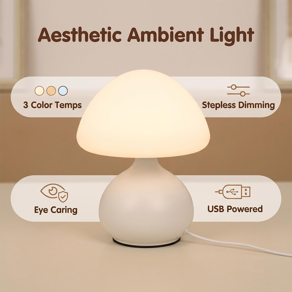 Miniaturowa lampka nocna w ksz – Desk Setup White recenzja i cena