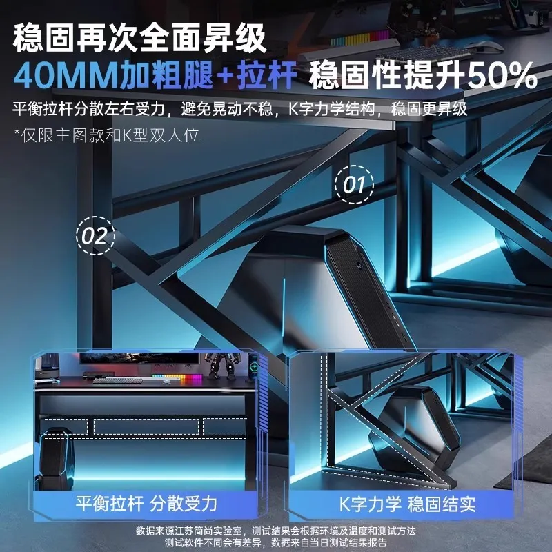 Podwójne biurko gamingowe do e – Desk Setup Pc recenzja i cena