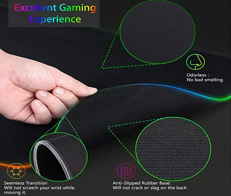 Podkładka pod mysz RGB XXL HD  – Desk Setup Black And White recenzja i cena